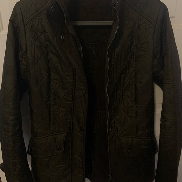 Women’s Barbour Cavalry Polarquilt Jacket, Size US 6, Green - Picture 3 of 7